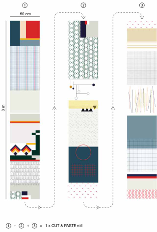 Illustration for article titled These Abstract Wallpaper Rolls Let You Mix and Match Like a Madman
